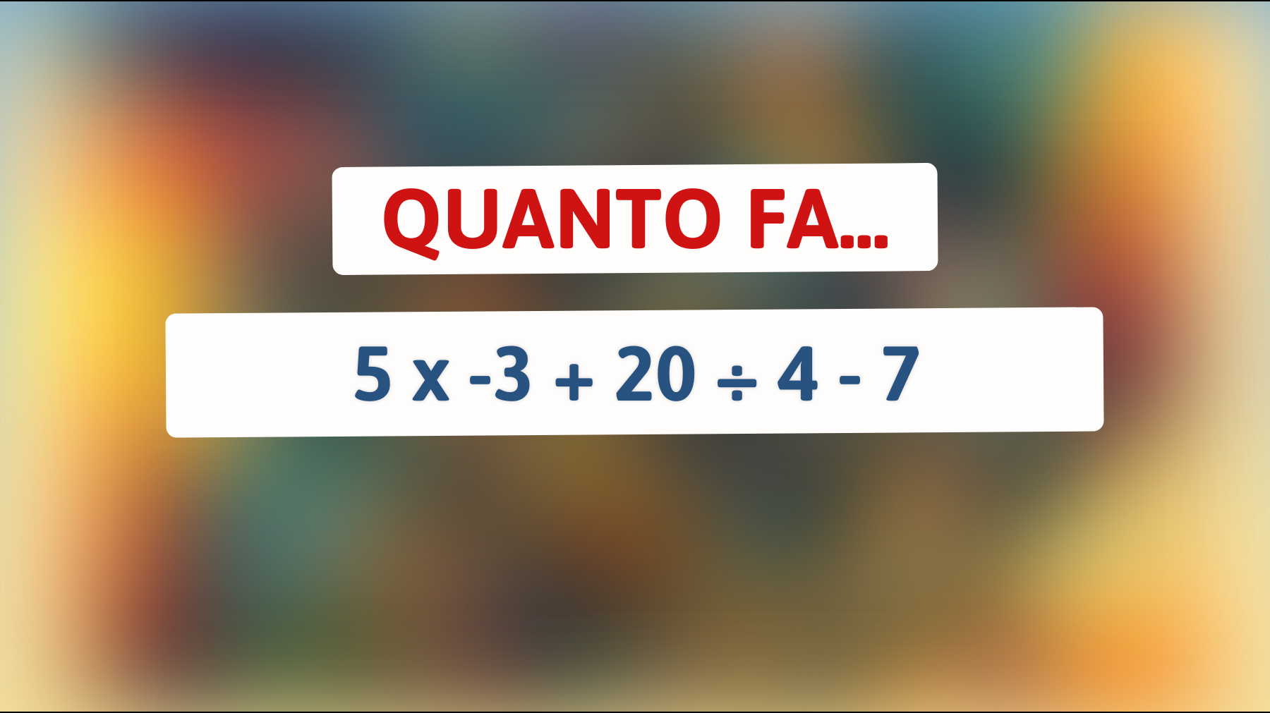 \"Svelato l'enigma matematico che solo il 2% delle persone riesce a risolvere: puoi batterlo?\""