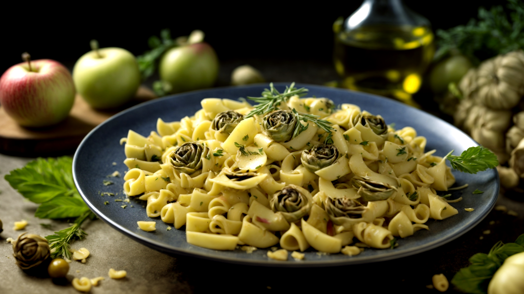 Fusilli carciofi mele"