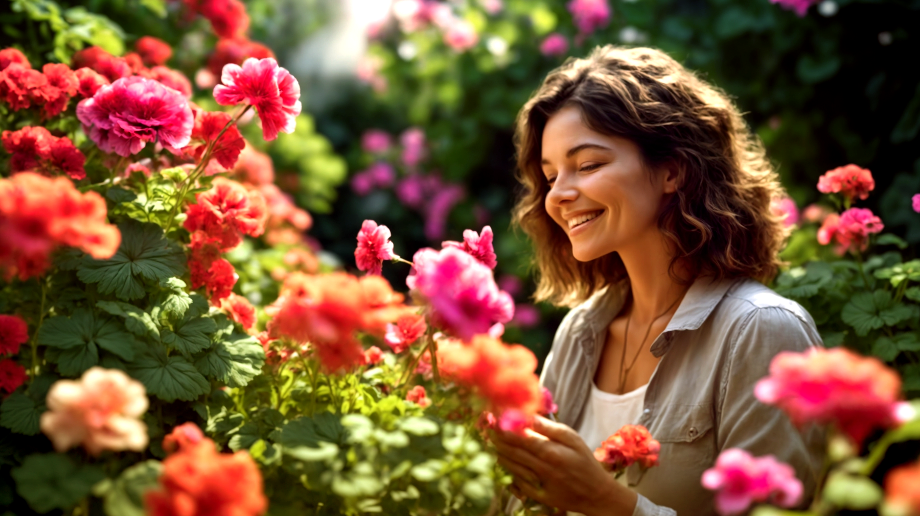 gerani fiori colorati giardinaggio"