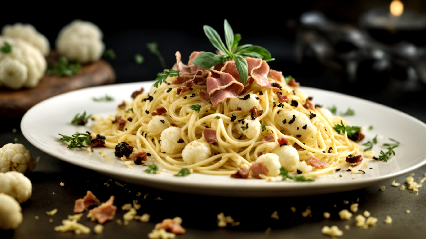 spaghetti tartufo pancetta"